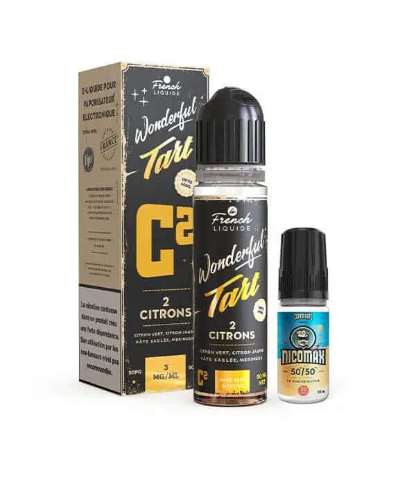 LE FRENCH LIQUIDE Wonderful Tart 2 Citrons 50ml + 1 Booster Nicomax 20mg pas cher et livraison gratuite