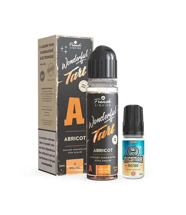 LE FRENCH LIQUIDE Wonderful Tart Abricot 50ml + 1 Booster Nicomax 20mg pas cher et livraison gratuite