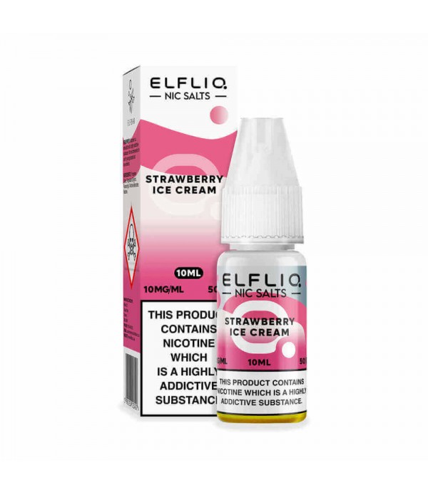 ELFBAR Elfliq Strawberry Ice Cream - Sel de nicotine 10ml