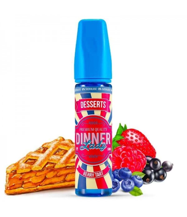 DINNER LADY Desserts E-liquide Berry Tart 50ml pas...